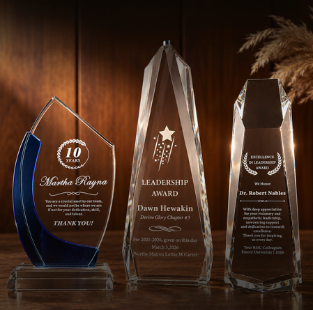 Personalized Crystal Awards and Trophies